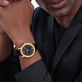 Bvlgari 18K Yellow Gold BVLGARI BVLGARI Double Logo Mens Watch Bvlgari 18K Yellow Gold BVLGARI BVLGARI Double Logo Mens Watch