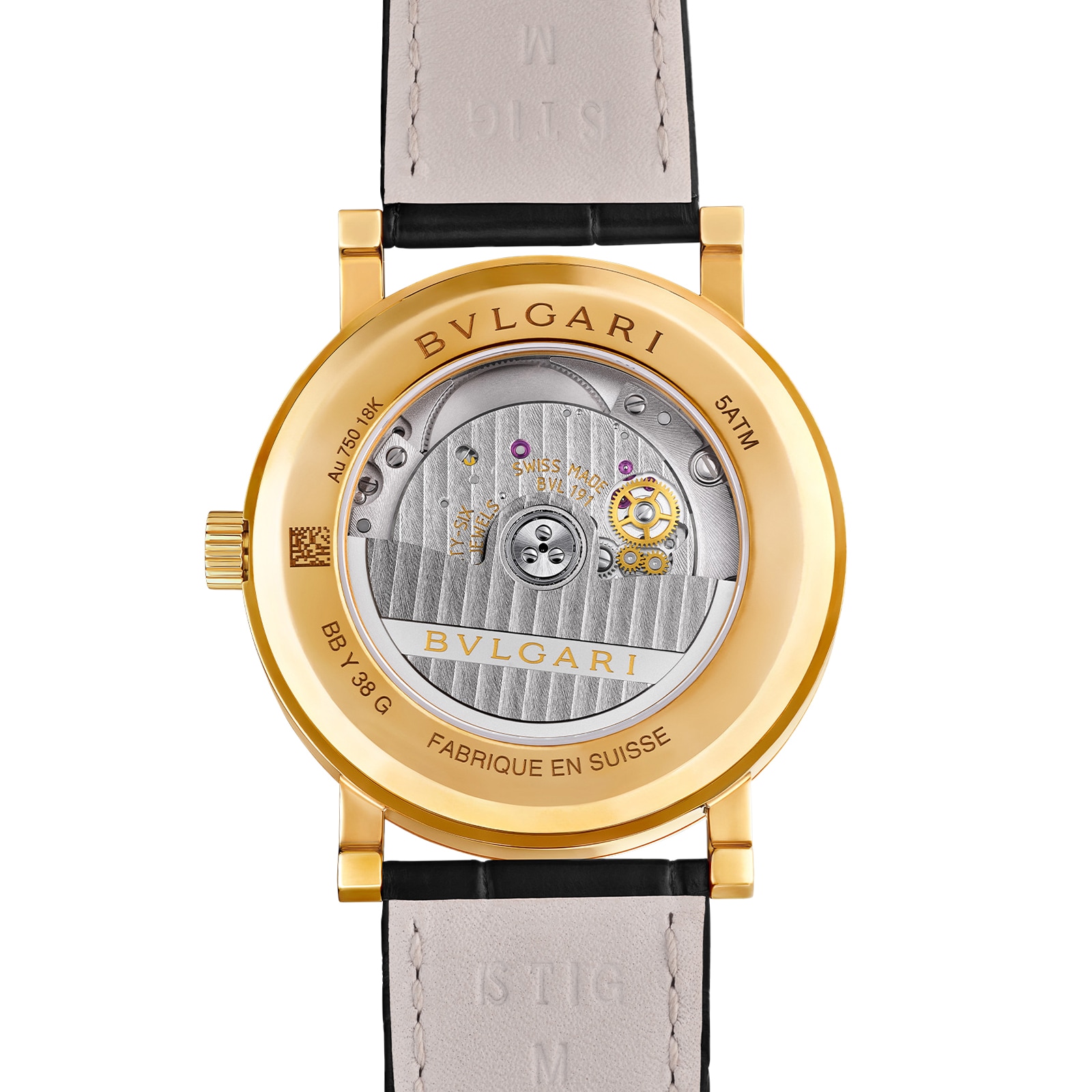 Bvlgari 18K Yellow Gold BVLGARI BVLGARI Double Logo Mens Watch