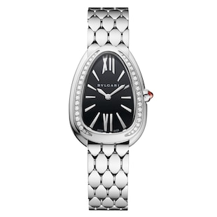 Bvlgari Stainless Steel Serpenti Seduttori Diamond Watch