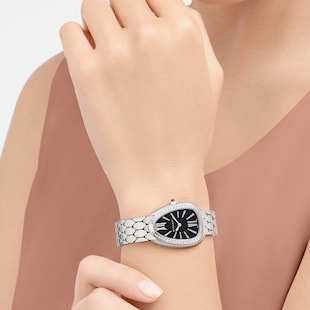Bvlgari Stainless Steel Serpenti Seduttori Diamond Watch