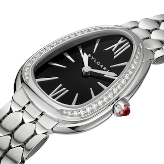 Bvlgari Stainless Steel Serpenti Seduttori Diamond Watch