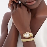 Bvlgari 18K Yellow Gold Serpenti Spiga Diamond & Mother Of Pearl Single Spiral Watch