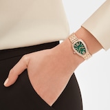 Bvlgari 18K Rose Gold Serpenti Seduttori Diamond & Malachite Watch
