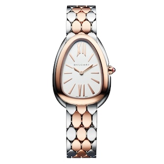 Bvlgari Stainless Steel & 18K Rose Gold Serpenti Seduttori Watch