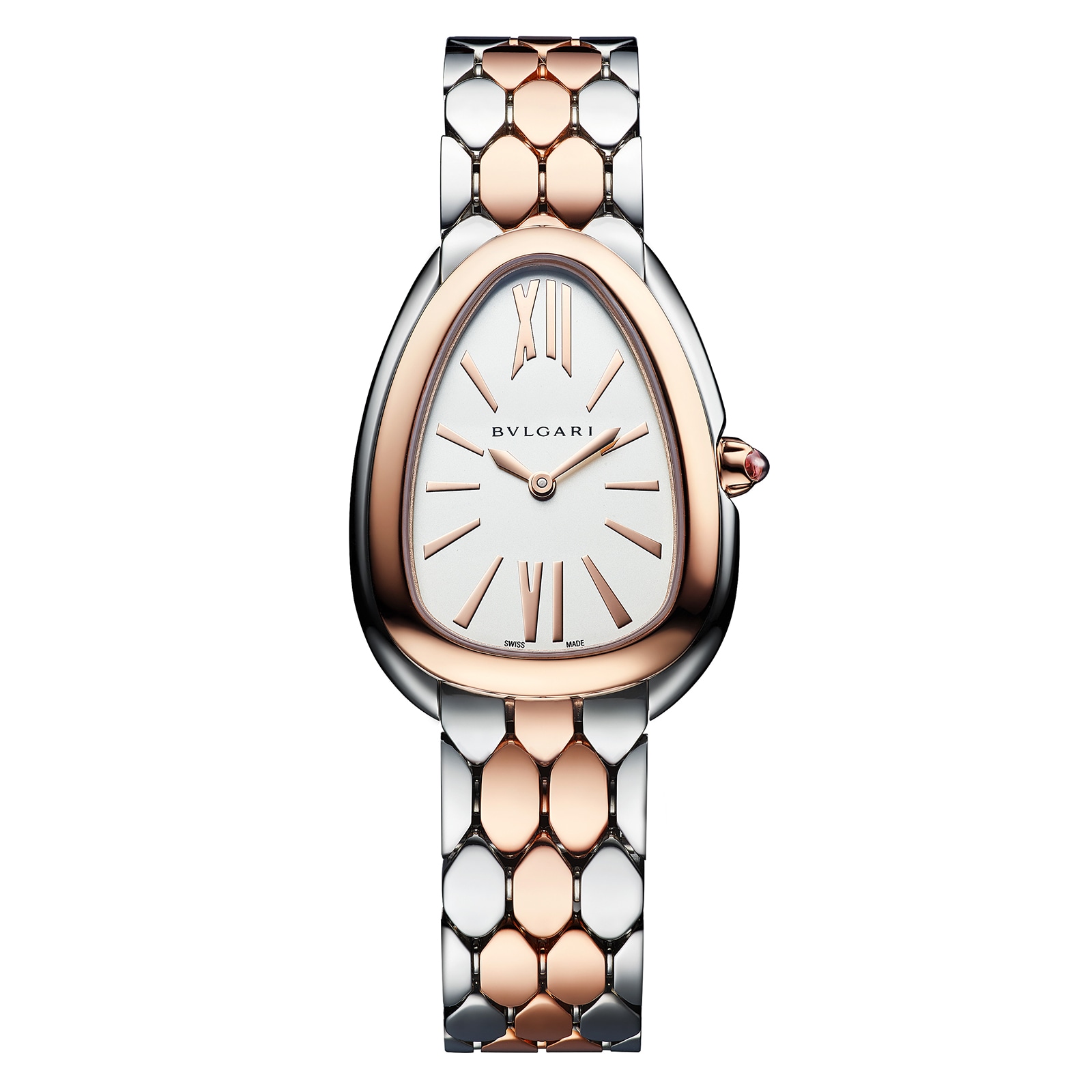 Bvlgari Stainless Steel & 18K Rose Gold Serpenti Seduttori Watch