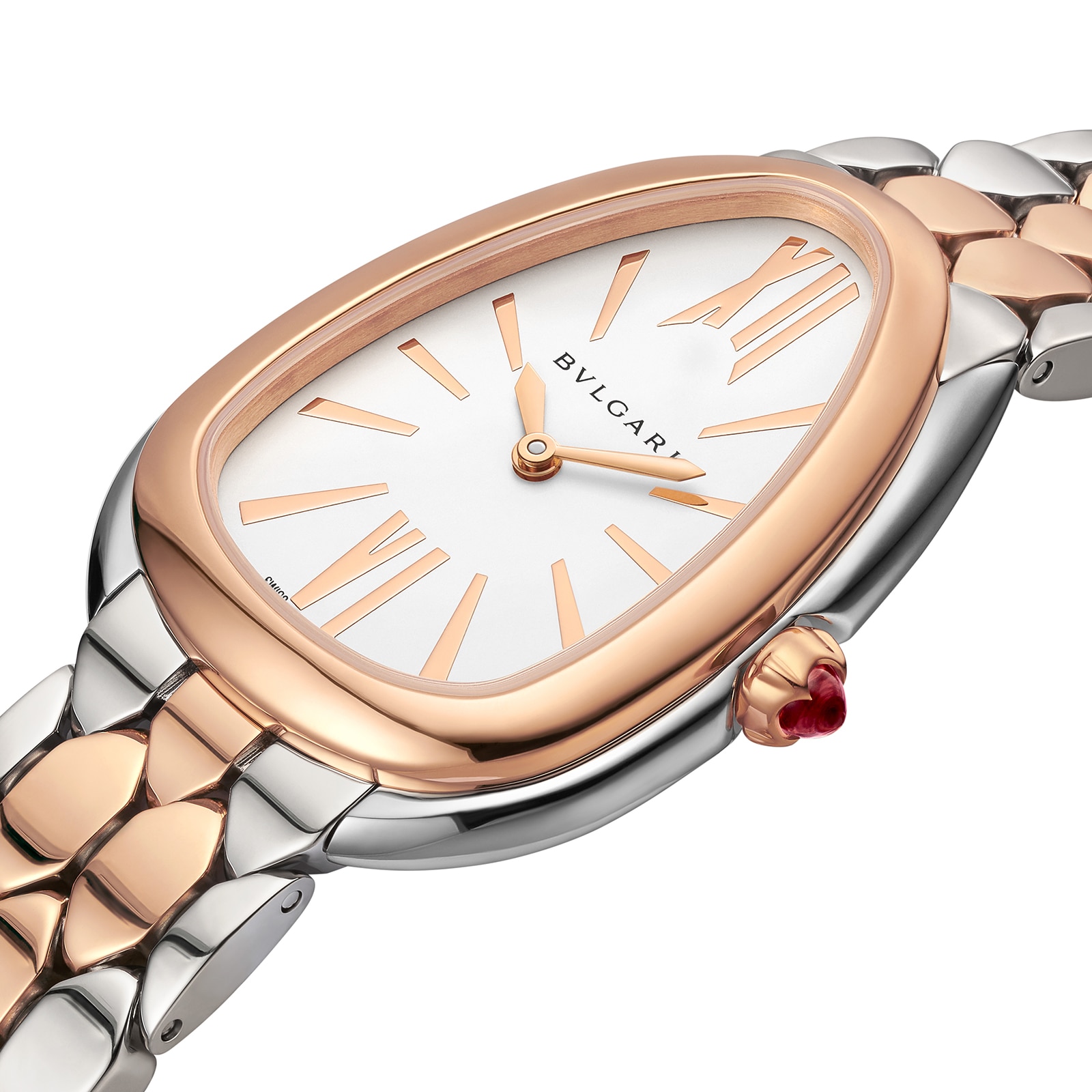 Bvlgari Stainless Steel & 18K Rose Gold Serpenti Seduttori Watch