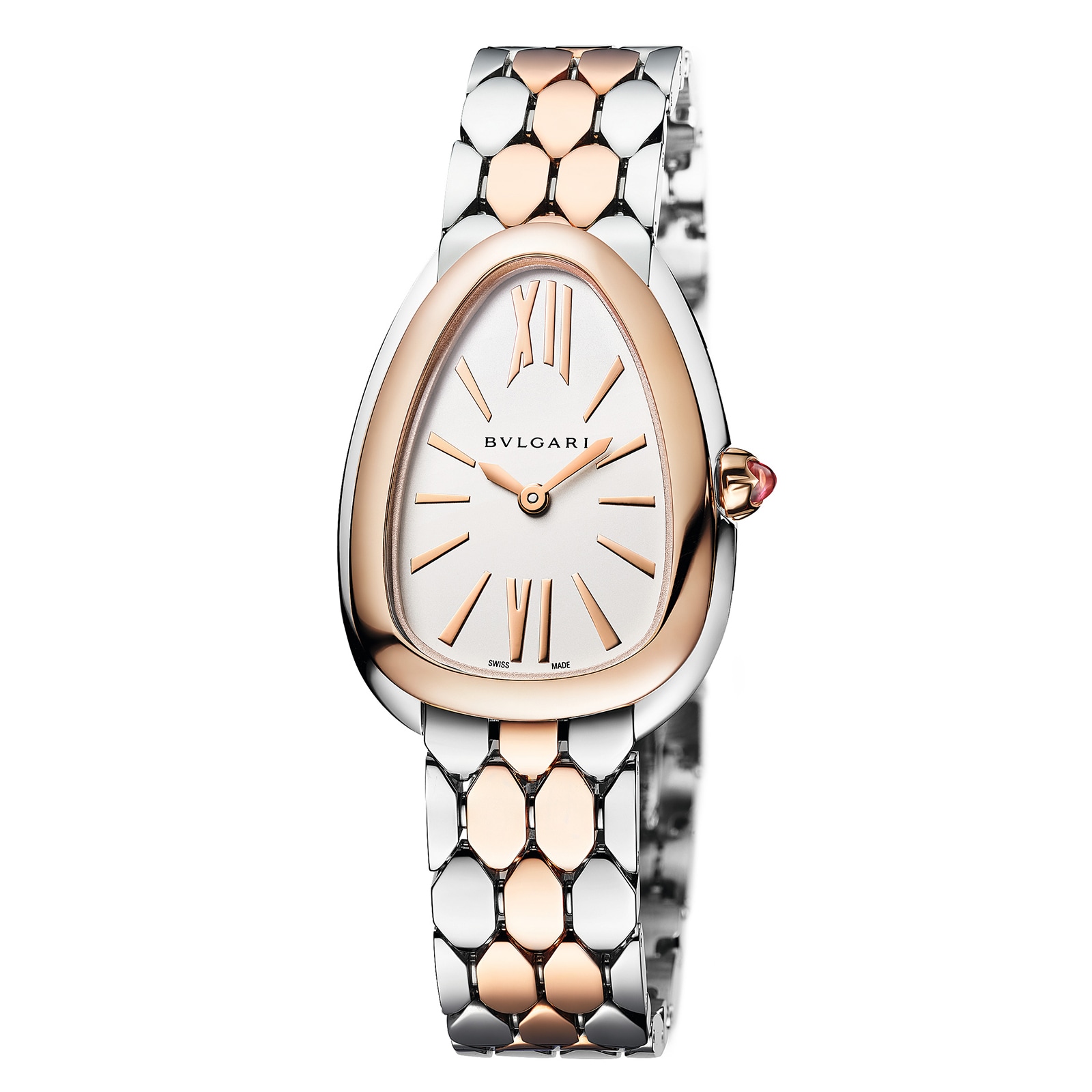 Bvlgari Stainless Steel & 18K Rose Gold Serpenti Seduttori Watch