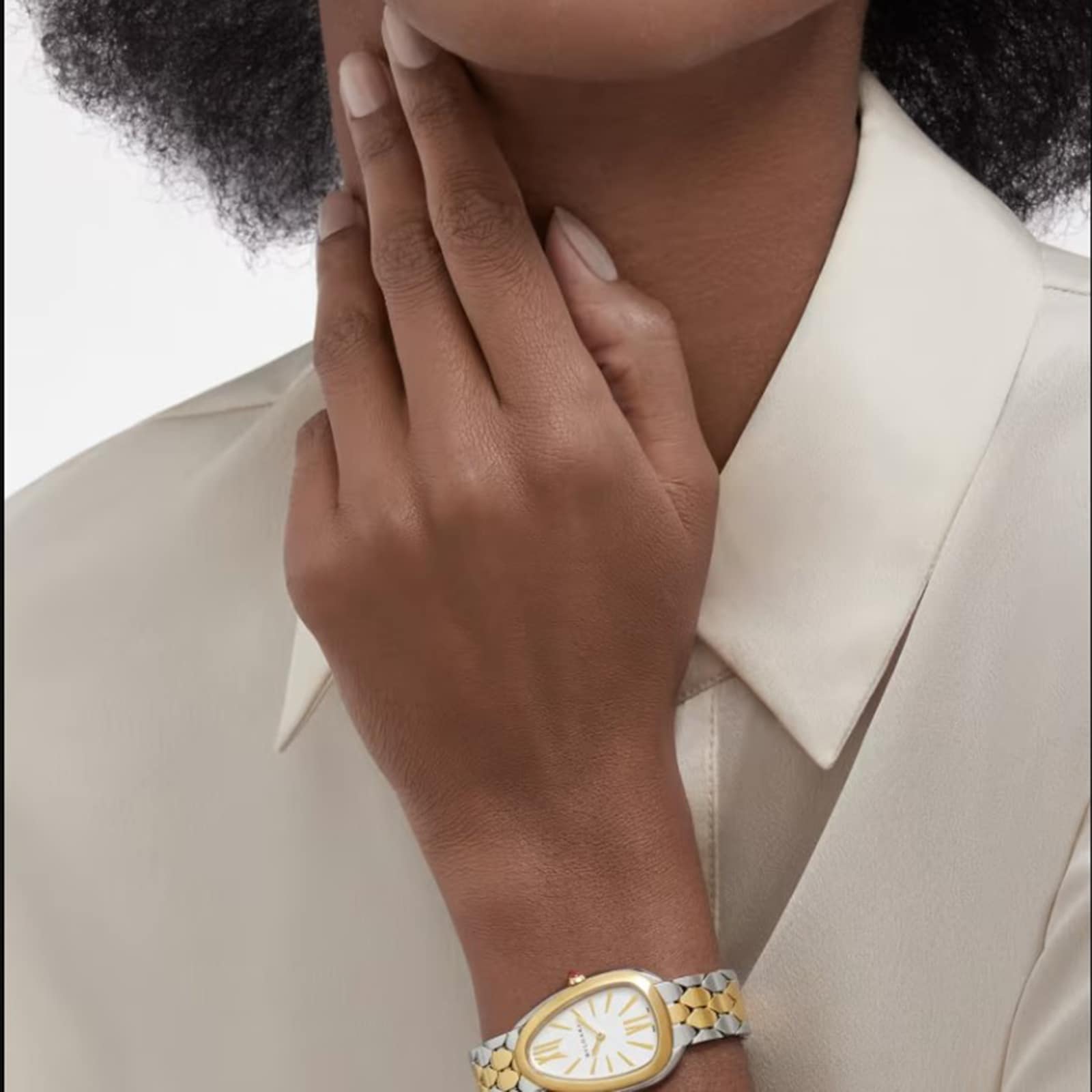 Bvlgari Stainless Steel & 18K Yellow Gold Serpenti Seduttori Watch