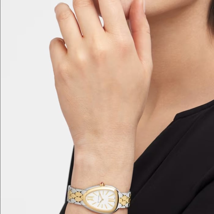 Bvlgari Stainless Steel & 18K Yellow Gold Serpenti Seduttori Watch