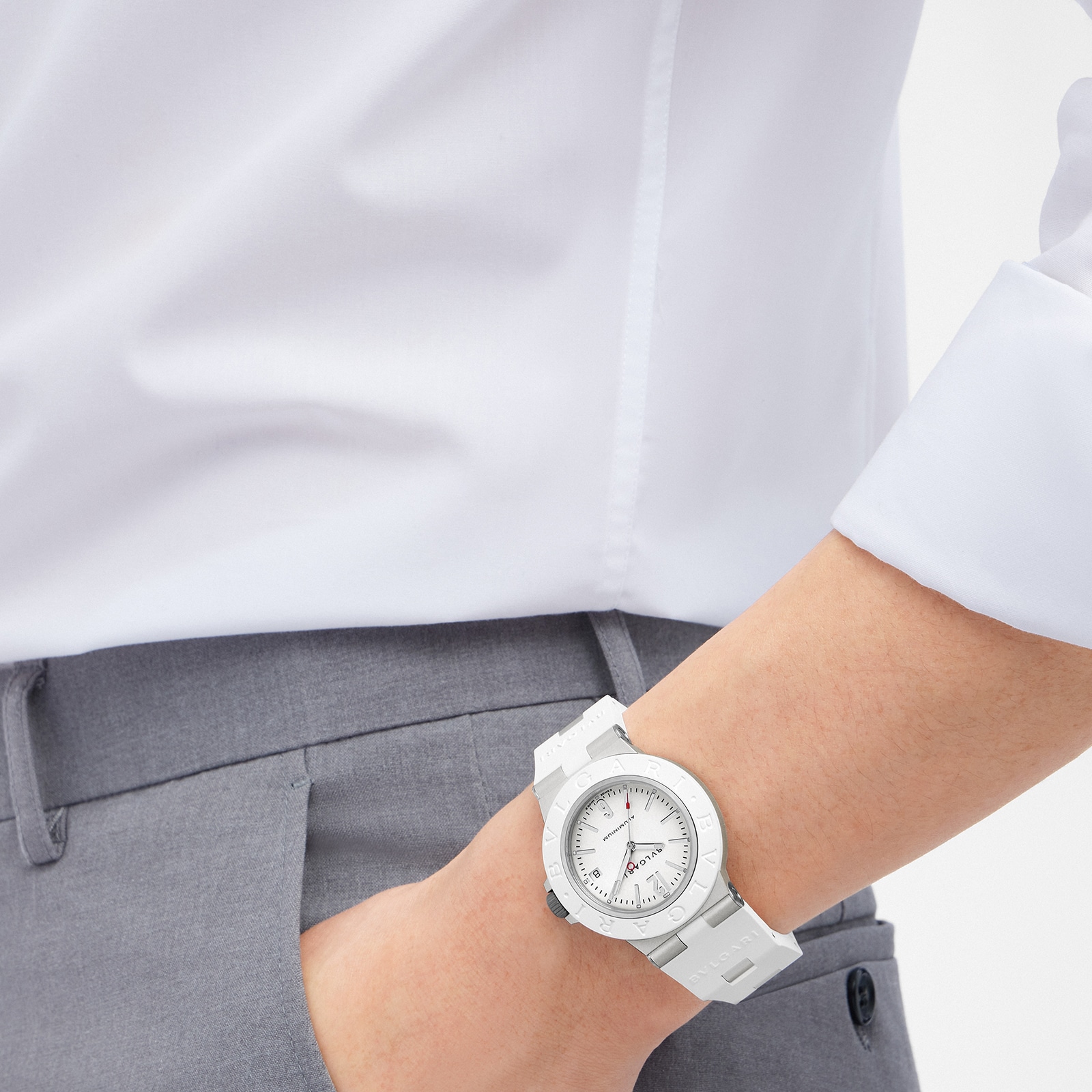 Bvlgari White Aluminium Bvlgari Bvlgari Automatic Watch