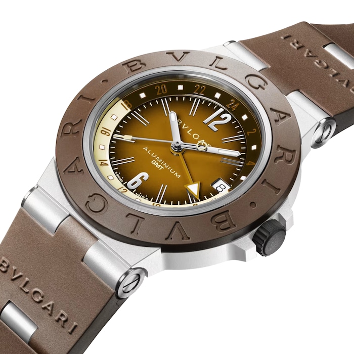 Bvlgari Bvlgari Aluminium GMT x Fender® Limited Edition 40mm Mens Watch Brown