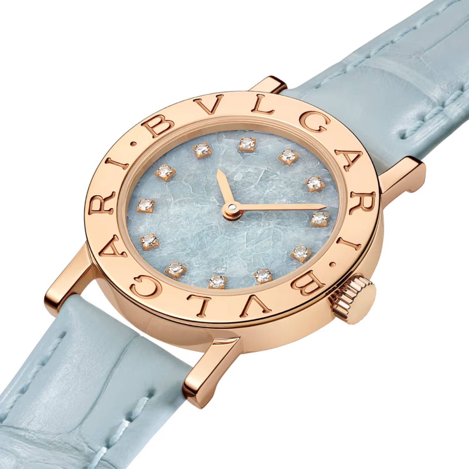 Bvlgari Bvlgari Bvlgari 26mm Ladies Watch Blue 18K Rose Gold