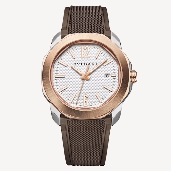 BVLGARI Octo Roma 41mm Mens Watch 18ct Rose Gold