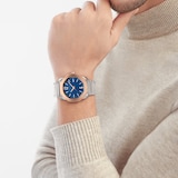 BVLGARI Octo Roma 41mm Mens Watch Blue 18ct Rose Gold