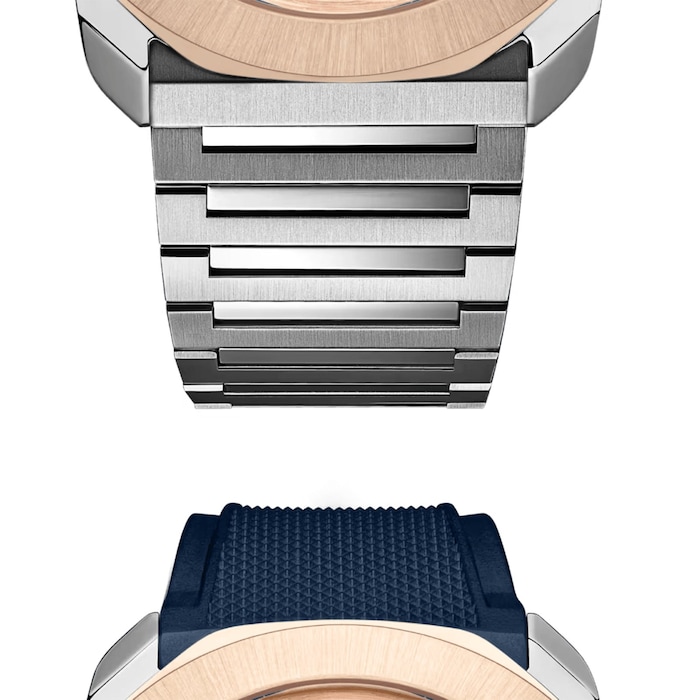 BVLGARI Octo Roma 41mm Mens Watch Blue 18ct Rose Gold
