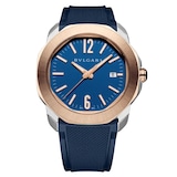 BVLGARI Octo Roma 41mm Mens Watch Blue 18ct Rose Gold