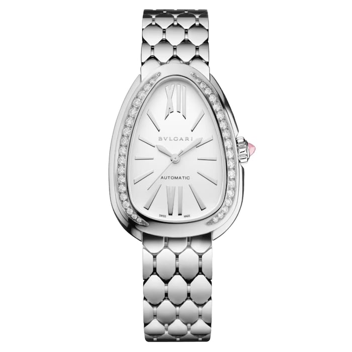 BVLGARI Serpenti Seduttori Automatic 34mm Ladies Watch White