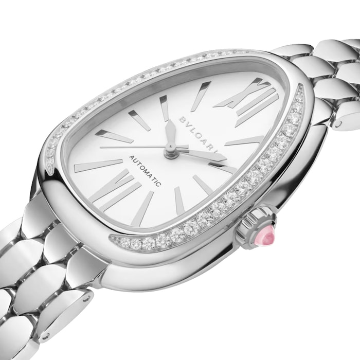 BVLGARI Serpenti Seduttori Automatic 34mm Ladies Watch White