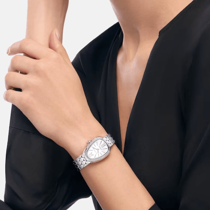 BVLGARI Serpenti Seduttori Automatic 34mm Ladies Watch White