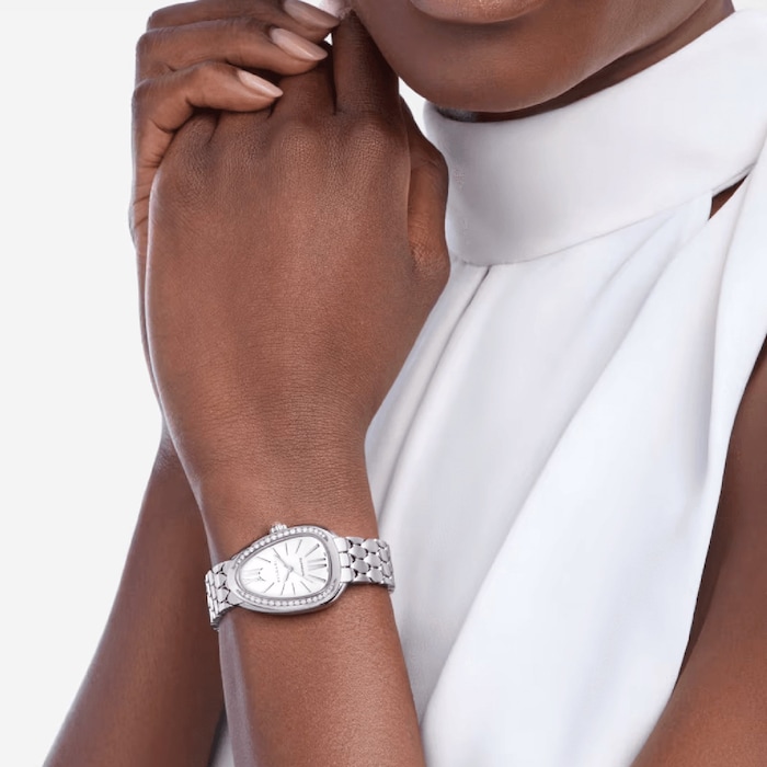 BVLGARI Serpenti Seduttori Automatic 34mm Ladies Watch White