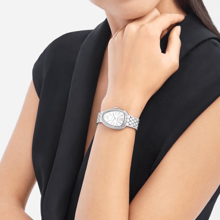 BVLGARI Serpenti Seduttori Automatic 34mm Ladies Watch White