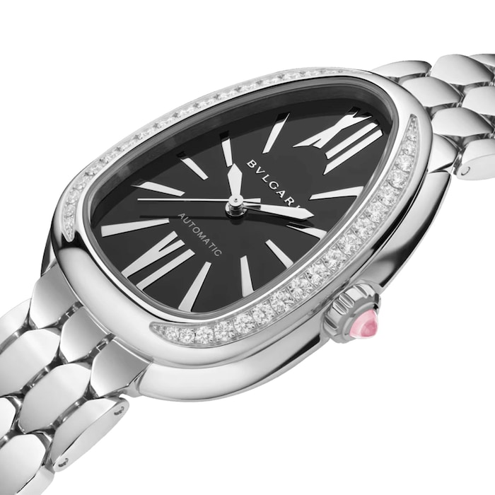 BVLGARI Serpenti Seduttori Automatic 34mm Ladies Watch Black