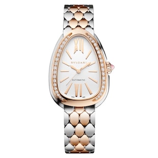 BVLGARI Serpenti Seduttori Automatic 34mm Ladies Watch Stainless Steel and 18ct Rose Gold