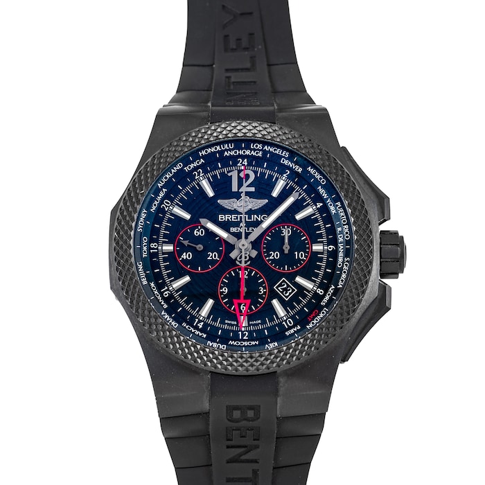 Pre-Owned Breitling Breitling For Bentley Motors GMT Chronograph Light Body B04 Midnight Carbon Special Edition