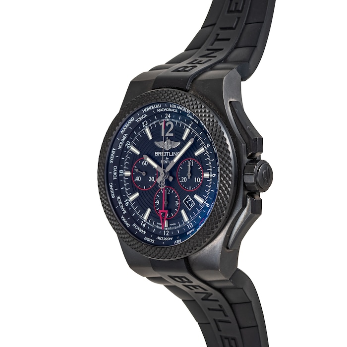 Pre-Owned Breitling Breitling For Bentley Motors GMT Chronograph Light Body B04 Midnight Carbon Special Edition