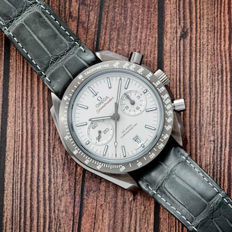 Pre-Owned Omega by Analog Shift Pre- Owned Speedmaster Co-Axial 'Grey Side Of The Moon' Chronograph