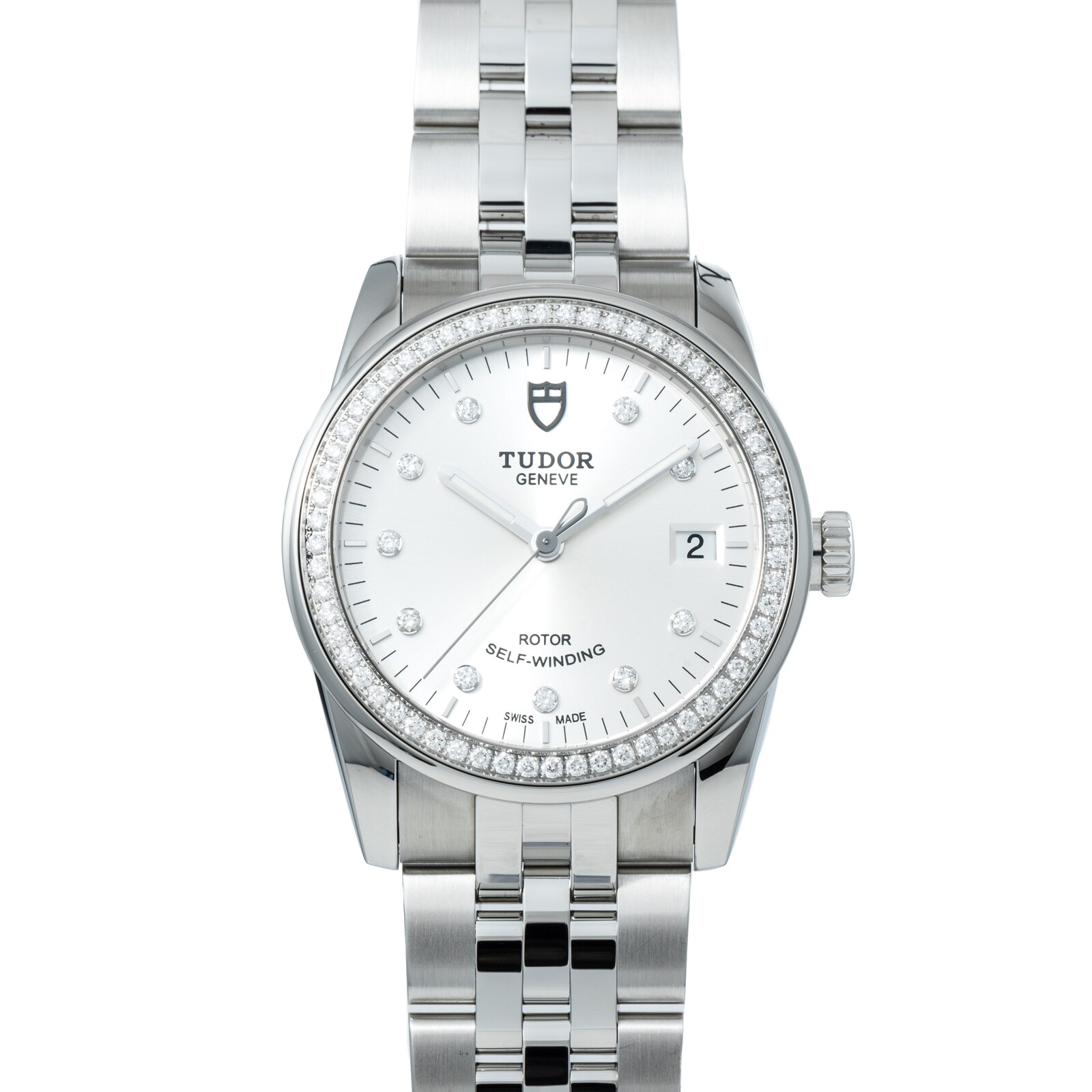 Pre-Owned Tudor Glamour Date Diamonds 36mm