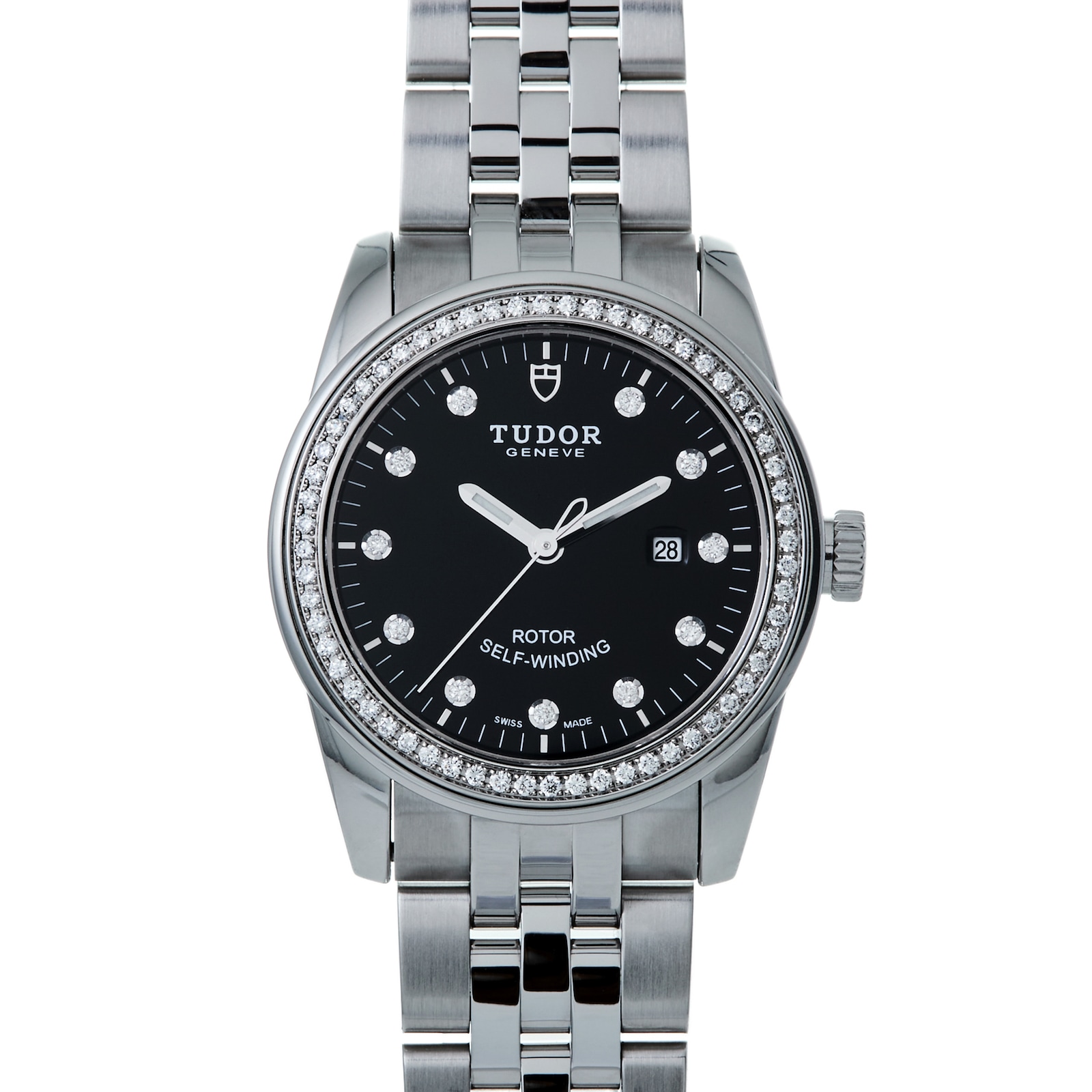 Pre-Owned Tudor by Analog Shift Ladies Glamour Date 31 Diamond Dial & Bezel