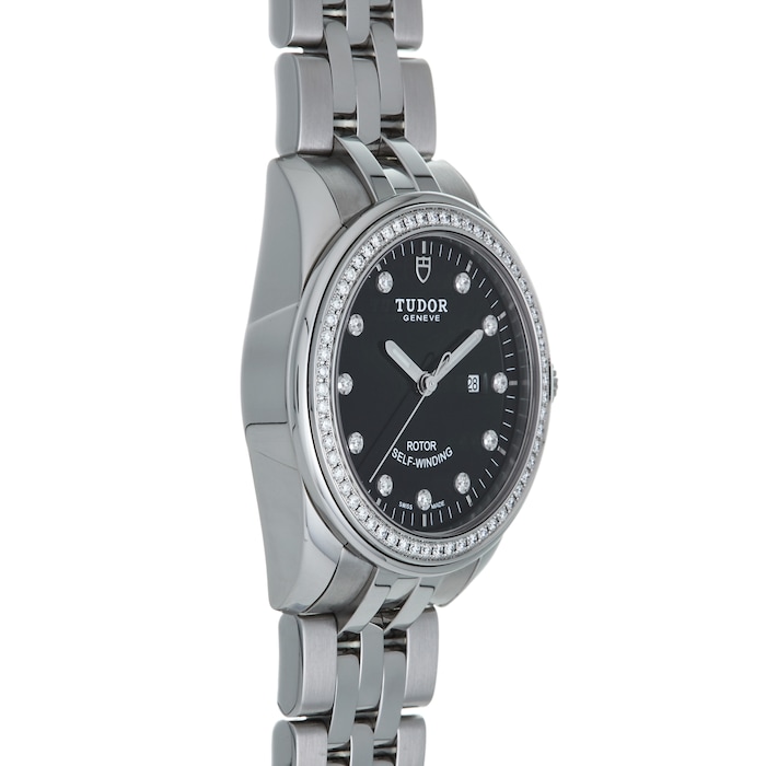 Pre-Owned Tudor by Analog Shift Ladies Glamour Date 31 Diamond Dial & Bezel