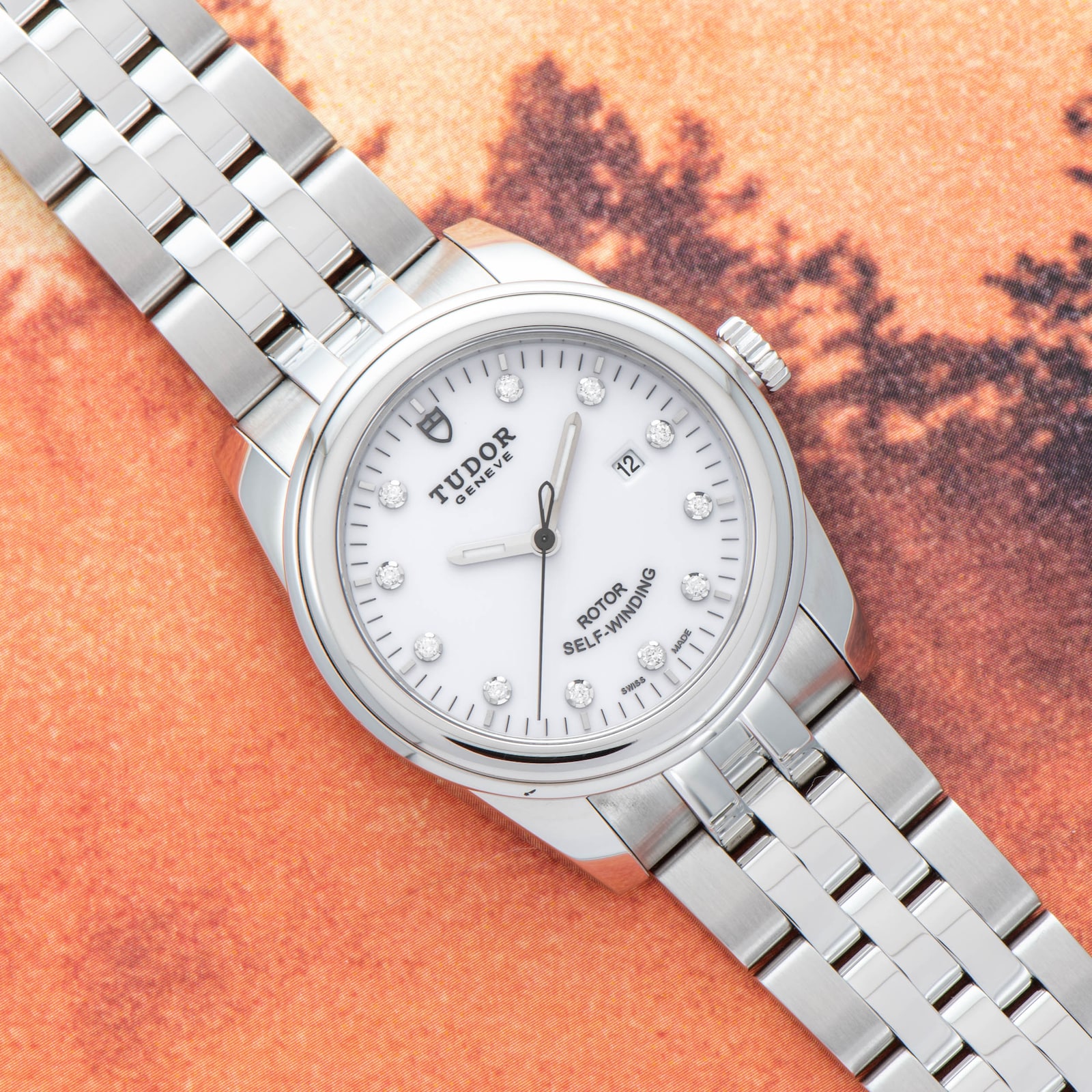 Pre-Owned Tudor by Analog Shift Glamour Date Diamonds 31mm