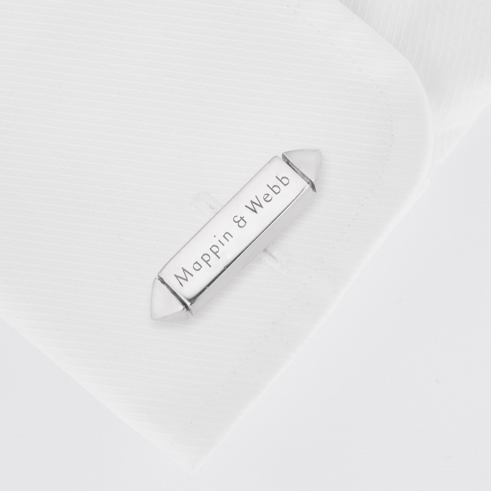 Mappin & Webb Sterling Silver Bar and Chain  Cufflinks