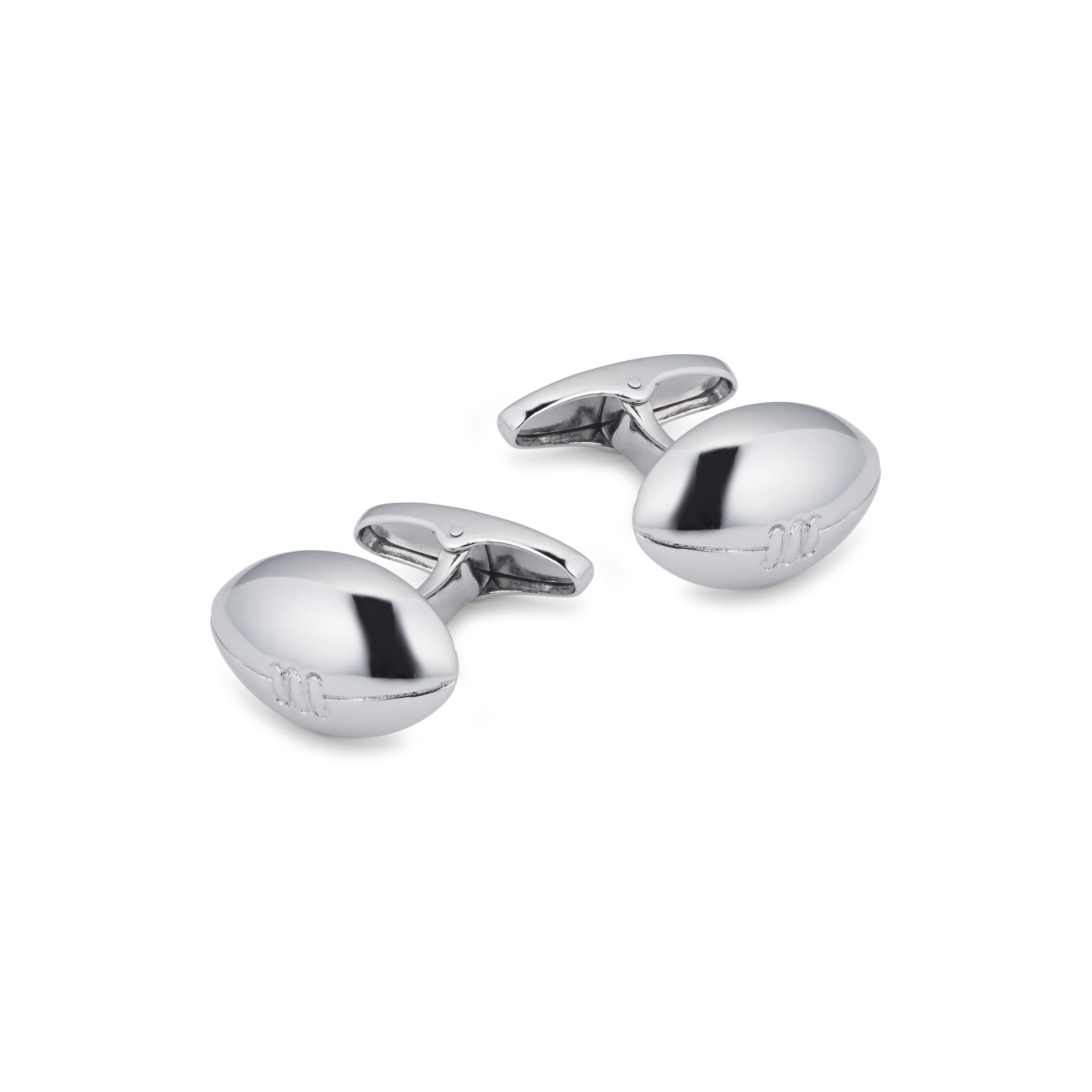 Sterling Silver Rugby Ball Cufflinks