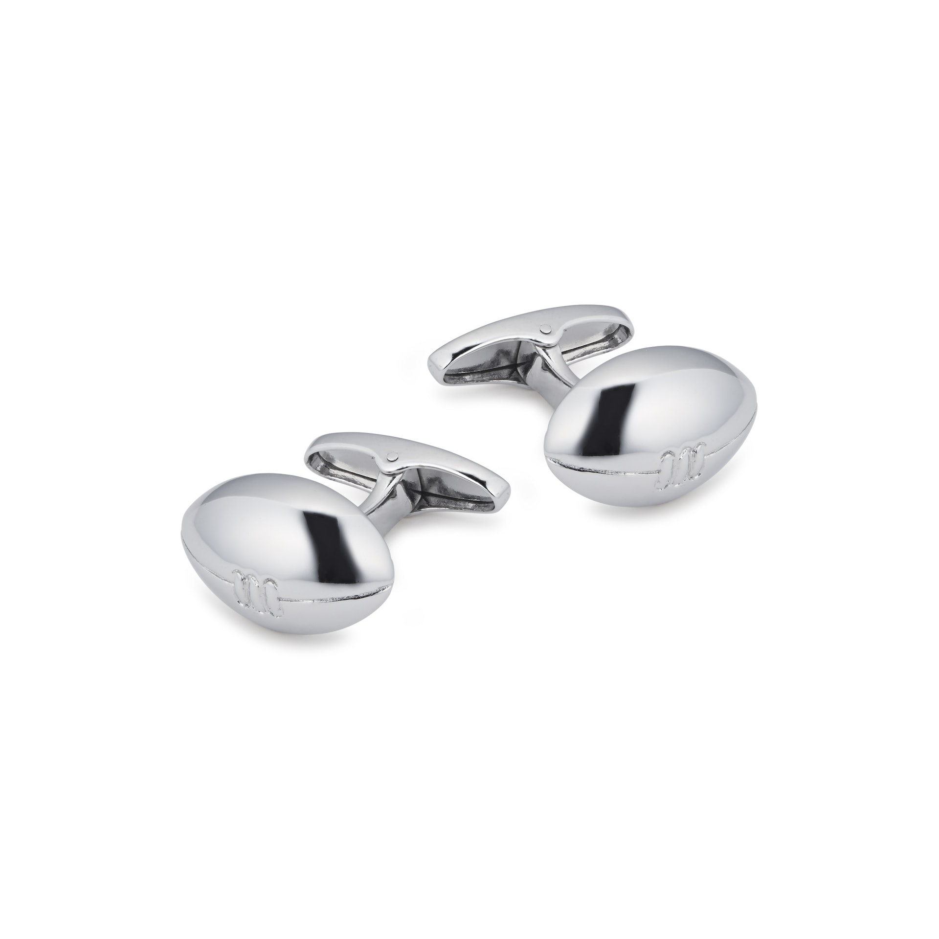 Mappin & Webb Sterling Silver Rugby Ball Cufflinks