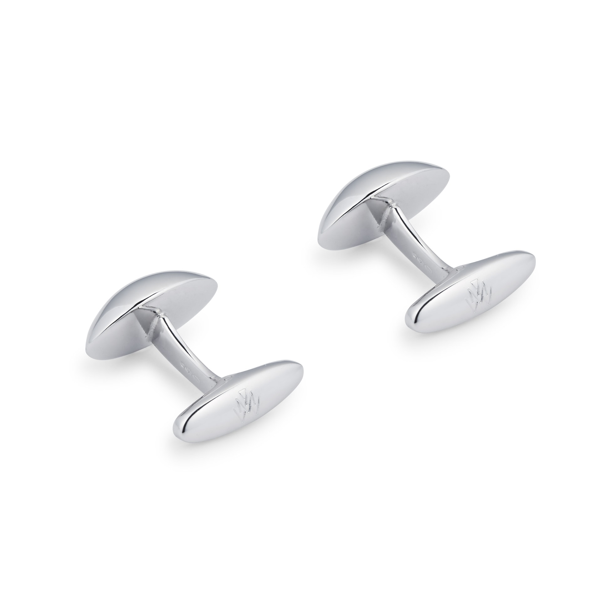 Mappin & Webb Sterling Silver Rugby Ball Cufflinks