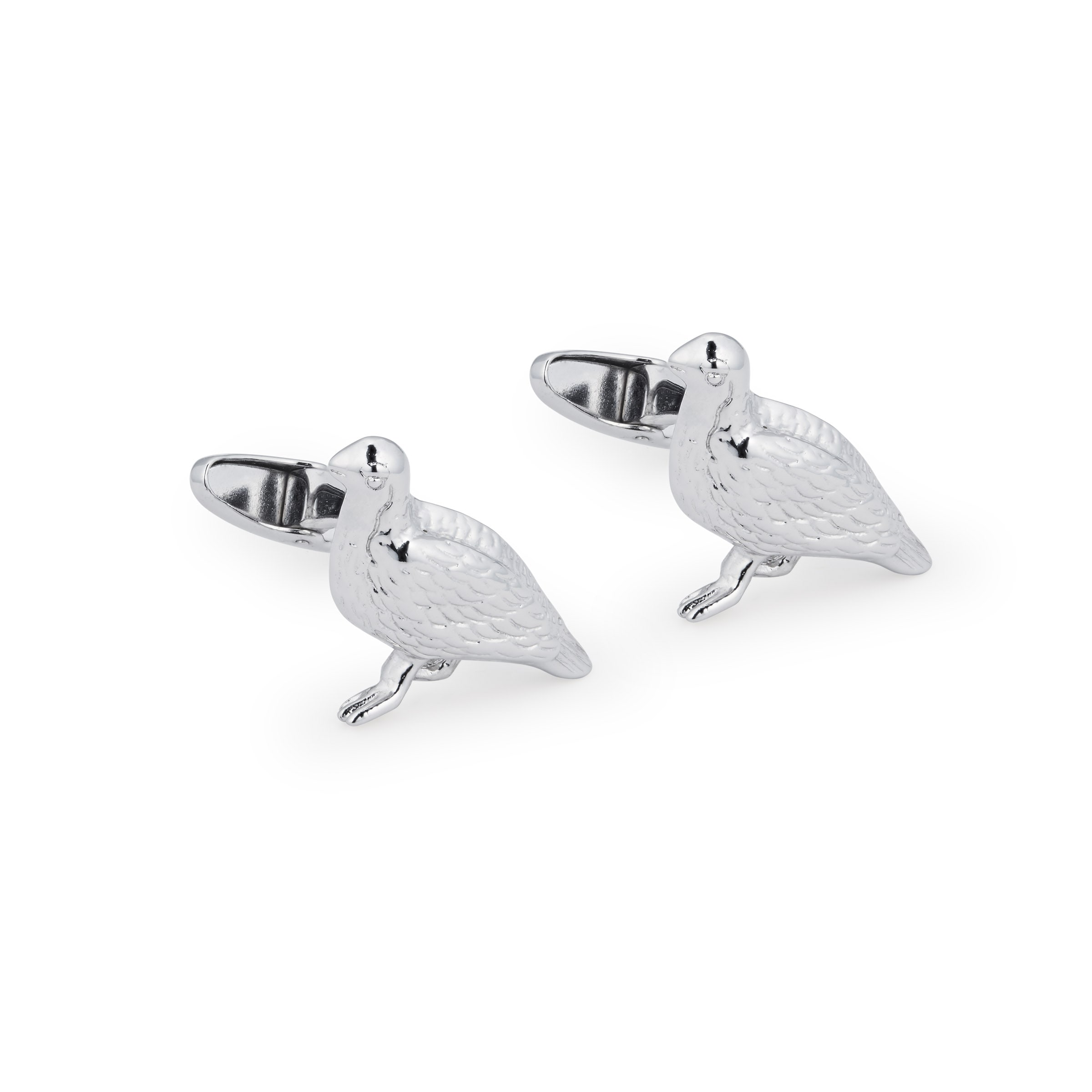 Sterling Silver Grouse Cufflinks