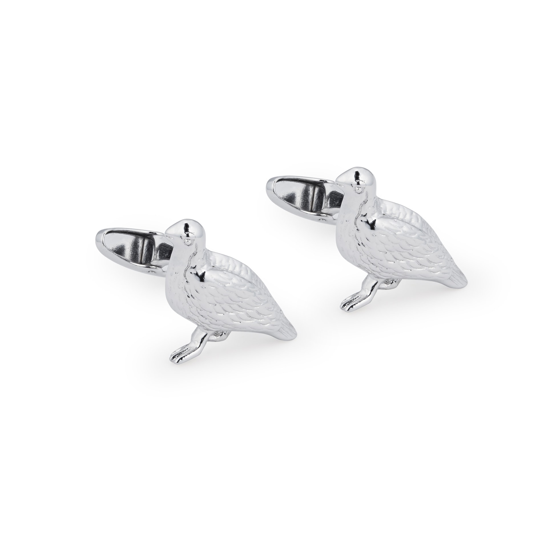 Mappin & Webb Sterling Silver Grouse Cufflinks