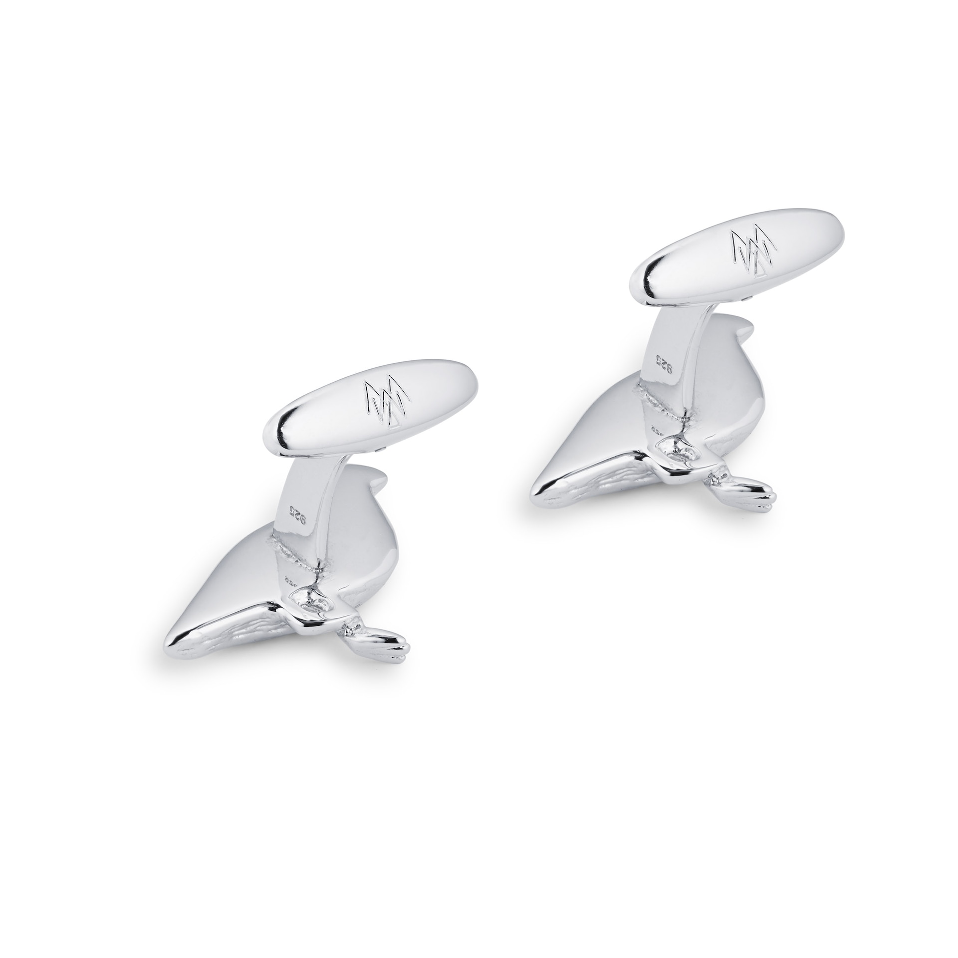 Mappin & Webb Sterling Silver Grouse Cufflinks