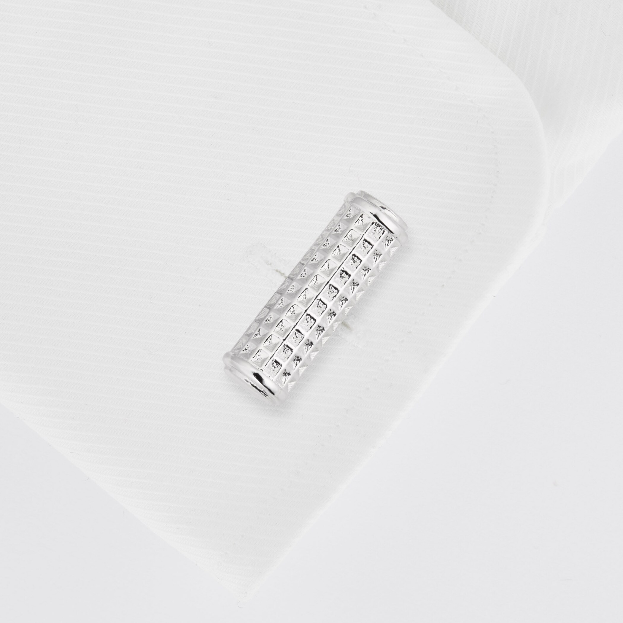 Mappin & Webb Sterling Silver Textured Bar Cufflinks