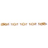 Aletto Brothers 18k Yellow Gold and Rock Crystal Marine Link Bracelet