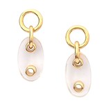 Aletto Brothers 18k Yellow Gold and Rock Crystal Marine Link Drop Earrings