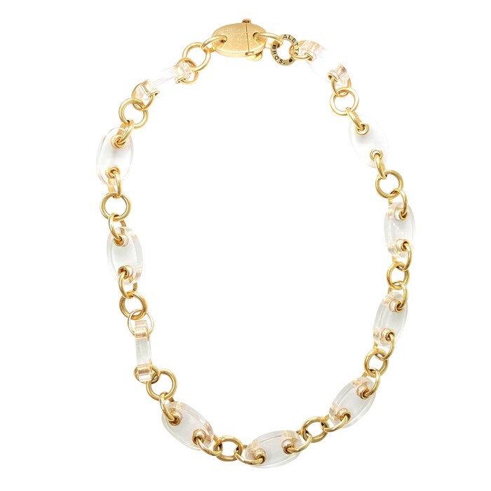 Aletto Brothers 18k Yellow Gold and Rock Crystal Marine Necklace