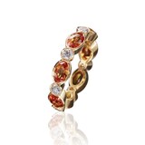 Gumuchian 18k Yellow Gold 0.68cttw Diamond and Sapphire Marbella Stackable Ring
