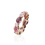 Gumuchian 18k Rose Gold 0.68cttw Diamond and Sapphire Marbella Stackable Ring