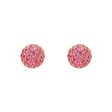 Betteridge 18k Rose Gold 0.44cttw Pavé Pink Sapphire Domed Stud Earrings