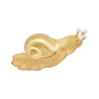 Vintage And Estate Jewelry 18k Yellow Gold 60mm Snail Pin