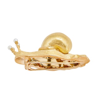 Vintage And Estate Jewelry 18k Yellow Gold 60mm Snail Pin
